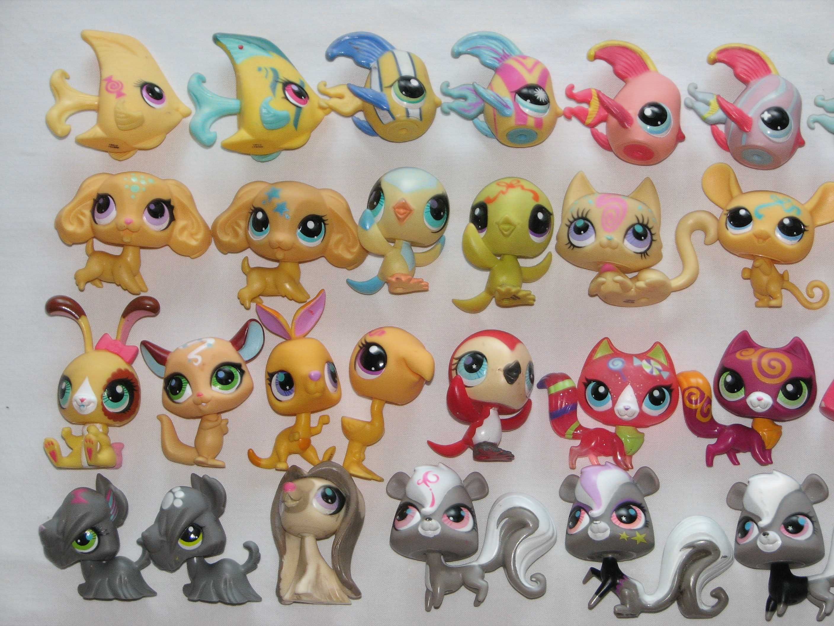 Littlest pet shop - morskie - różne lps - ruchome wyciągane głowy