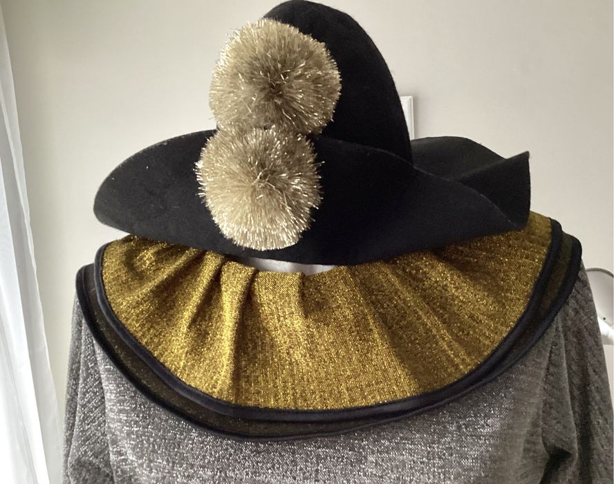 Strój karnawałowy Pierrot metalizowany