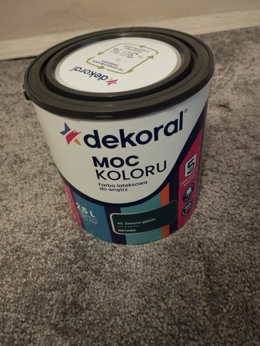 Farba do ścian Dekoral lateksowa Zielona Glebia