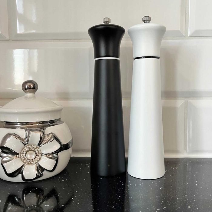 ZESTAW Młynek do Pieprzu i Soli Drewniany Ręczny Precyzyjne Mielenie