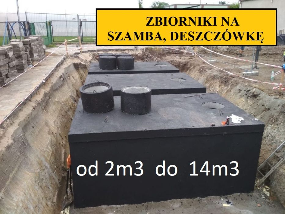 Szambo 10m3 Szamba betonowe zbiorniki zbiornik na deszczówkę 6 8 4 12