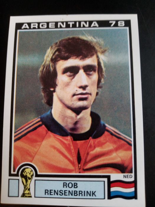 Cromo Panini World Cup Story de Rob Rensenbrink no Mundial 78