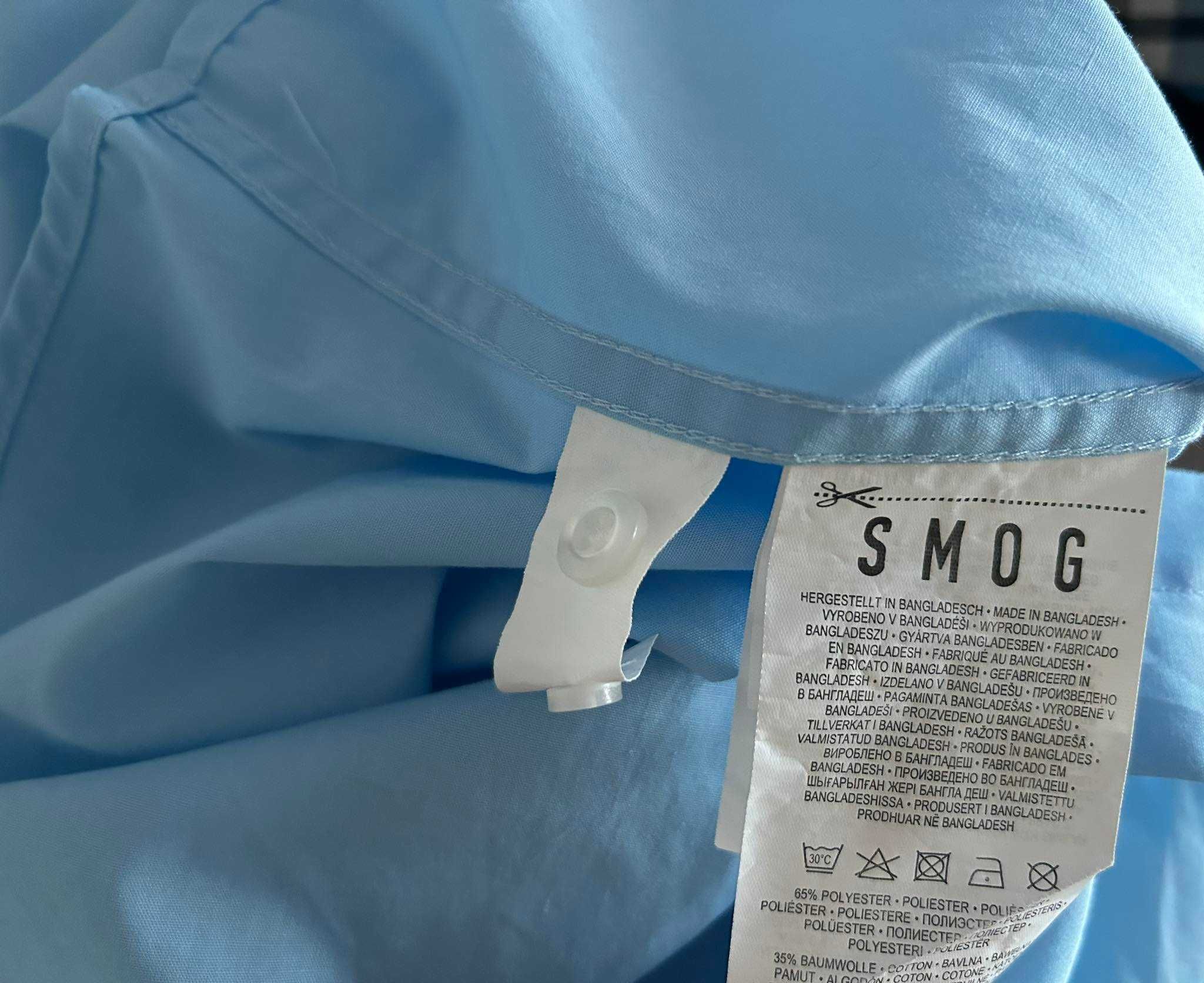 Niebieska koszula męska XL SMOG New Yorker - slim fit, jak nowa