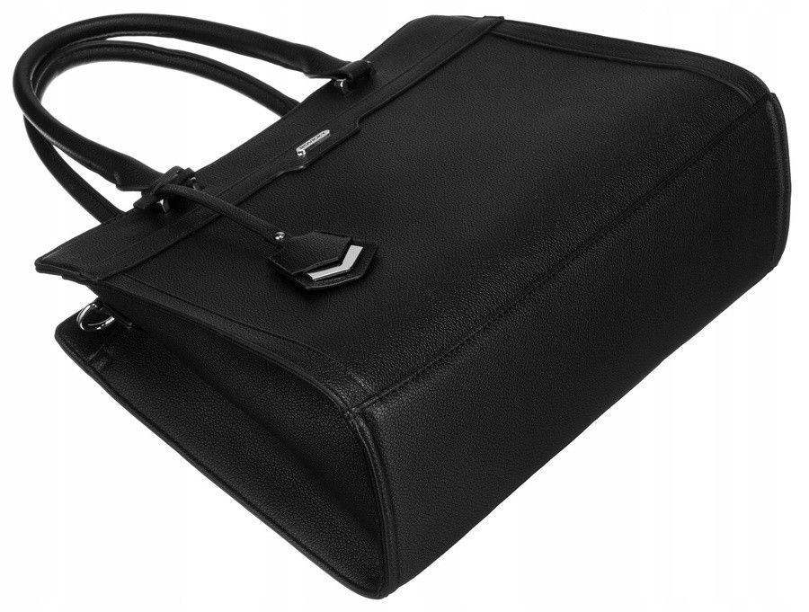 elegancka, pojemna shopperka damska ze skóry ekologicznej - rovicky