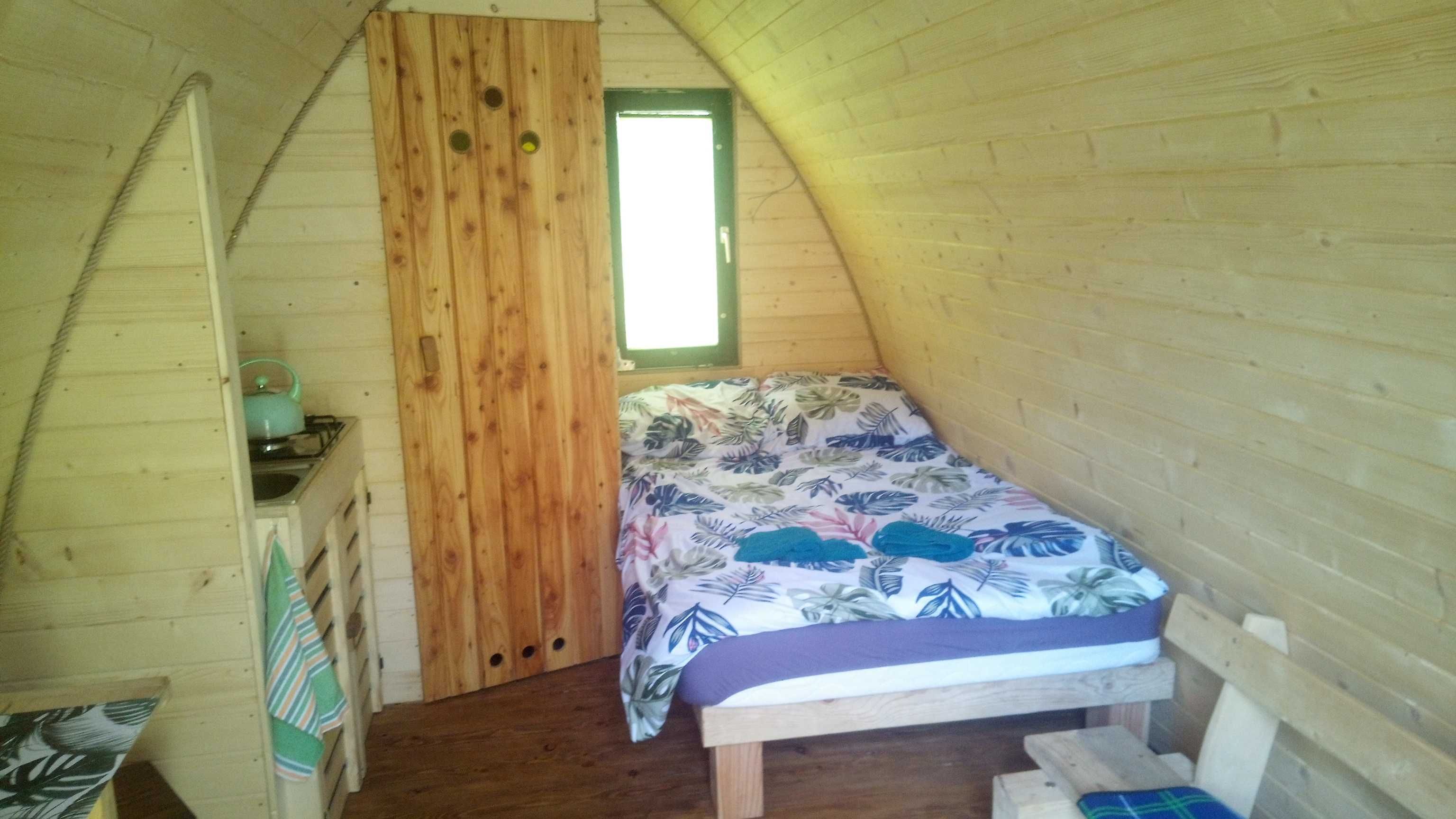 Domki dwuosobowe-Wilcza Wola,sauna sucha opalana drewnem.