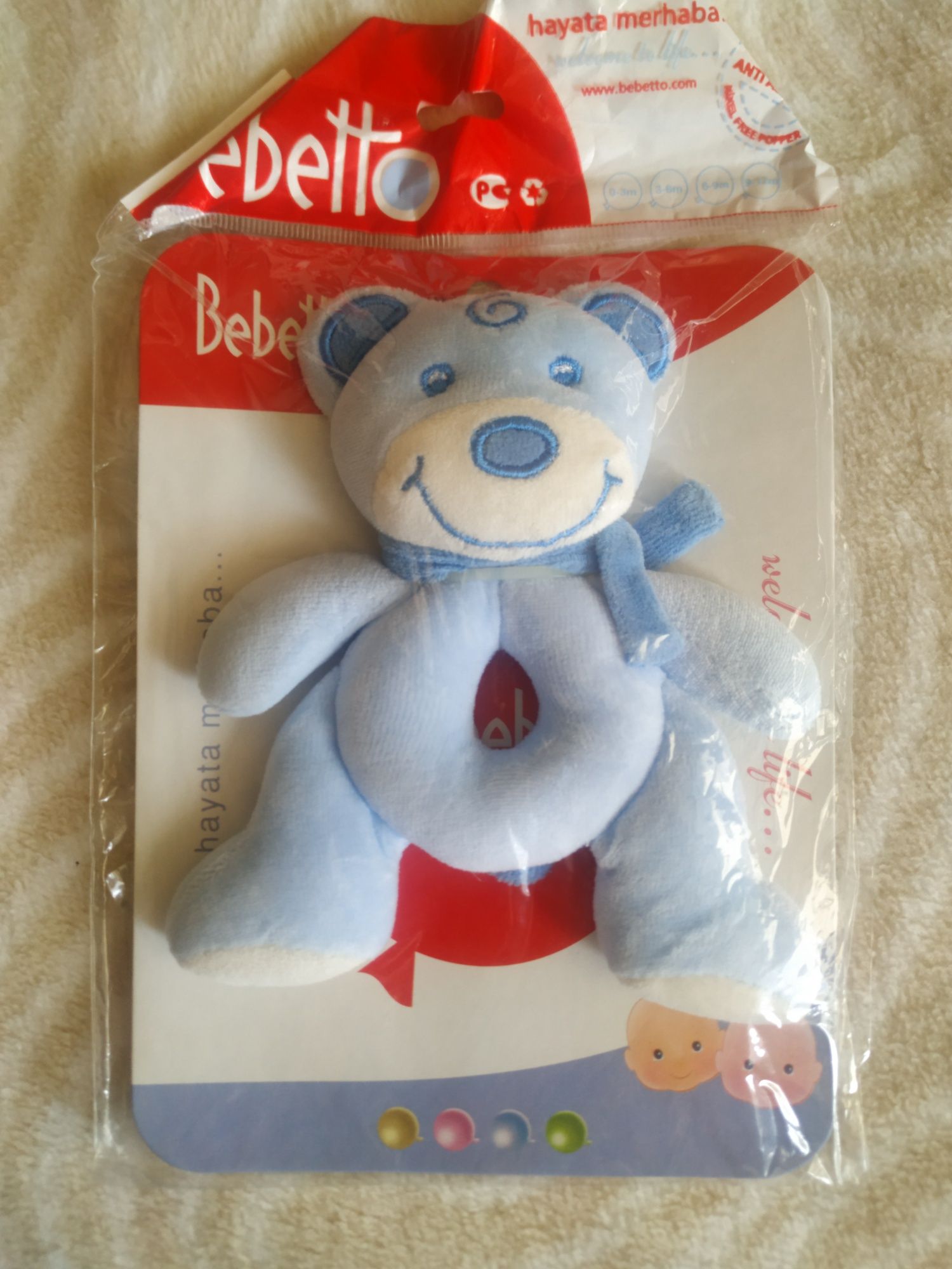 М'яка іграшка для хлопчика,брязкальце бренд bebetto, Туреччина