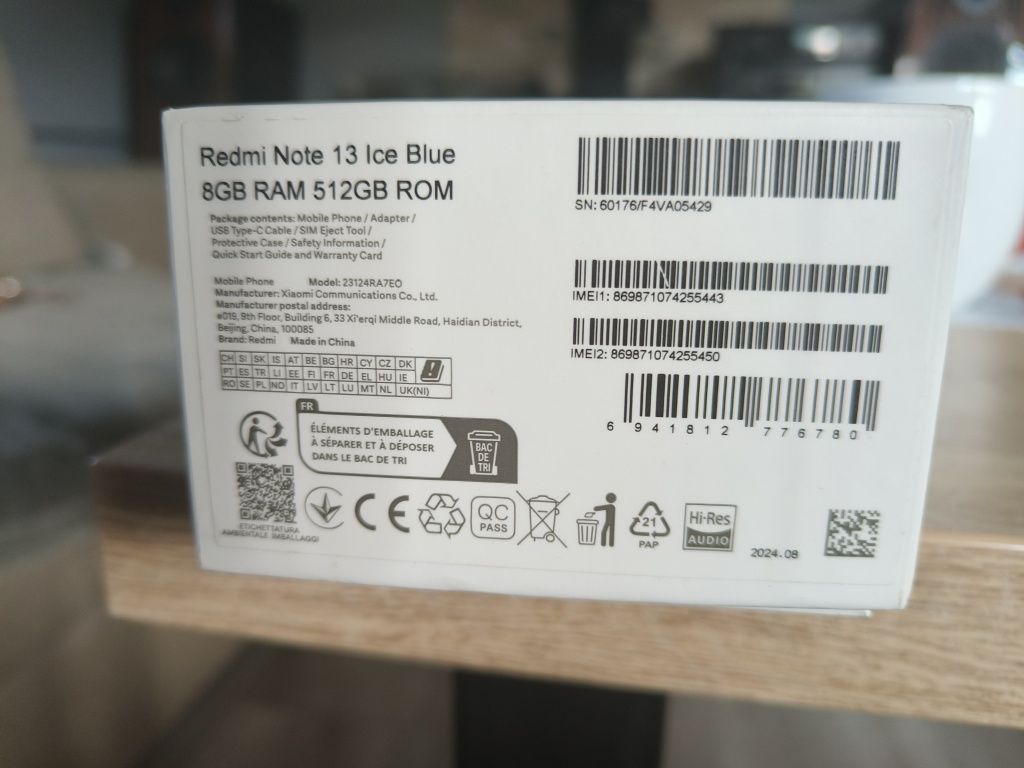 Redmi note 13 8 GB 512
