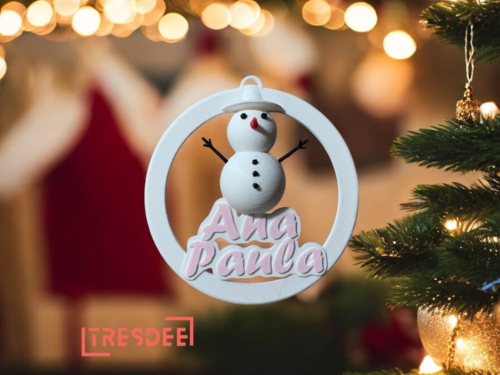 Decoração de Natal Personalizada para Árvore – Nome à tua escolha