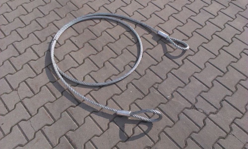 HOL Ciężarowy TIR - 5 metrów - STALOWA Lina Holownicza  BARDZO WYTRZYMAŁA 30 TON  Koparka Betoniarka