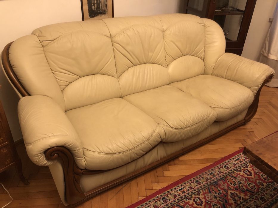 Kanapa trzyosobowa skórzana