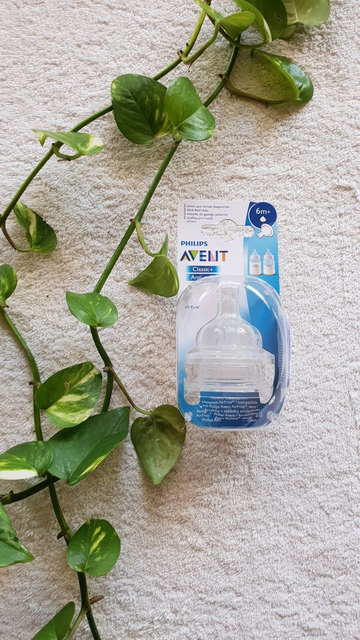 Avent Classic smoczek do butelki na butelkę szybki kaszka Y 6m+