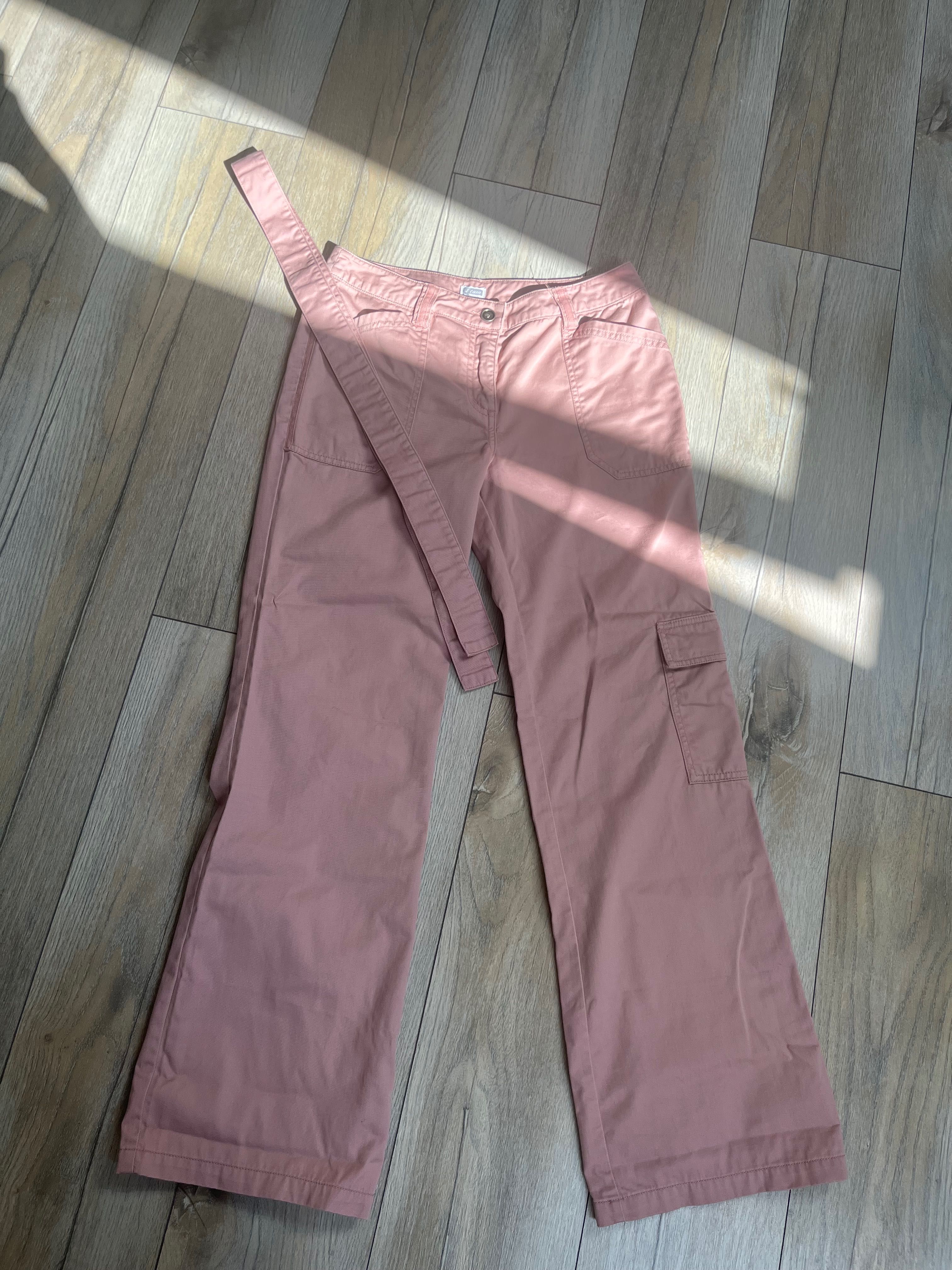 różowe spodnie cargo S/M