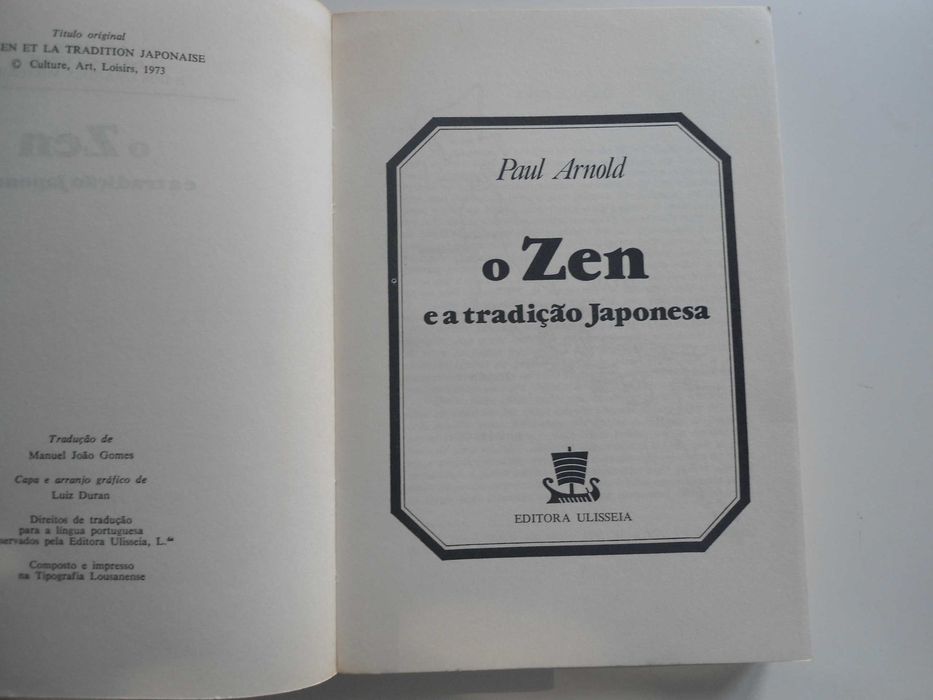 O Zen e a tradição Japonesa - Paul Arnold