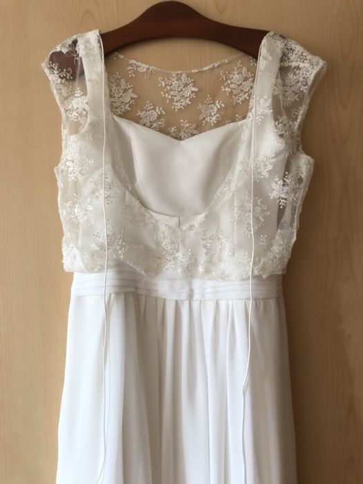 Suknia ślubna w stylu boho- tu.la T1403, kolor śmietanka