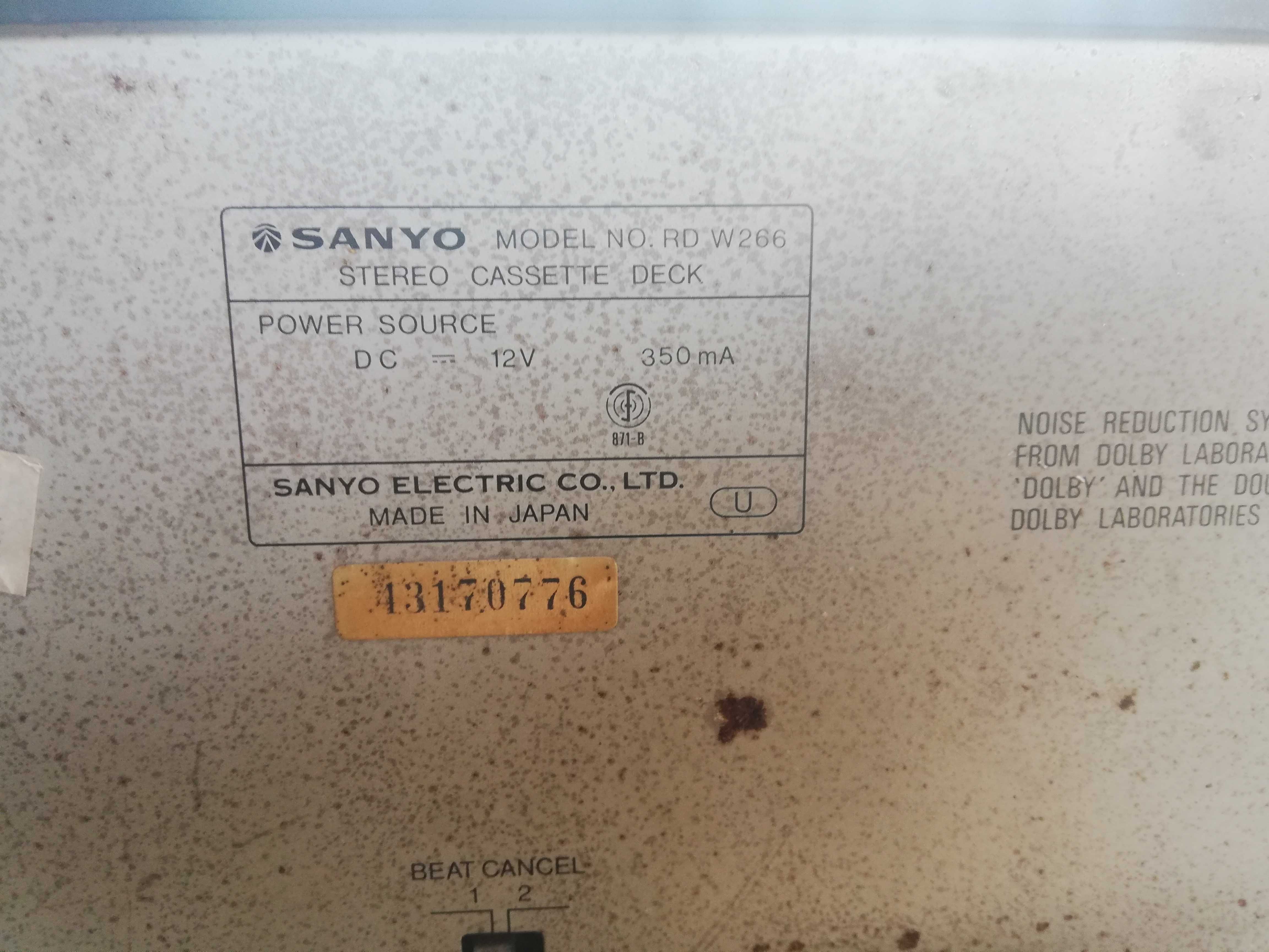 Deck Sanyo + Tuner model JT 226 L
