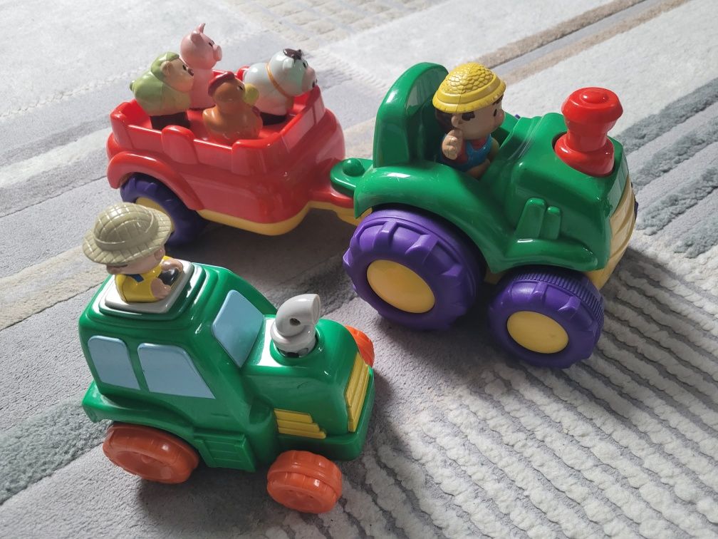 Zabawki 2 traktory Elefun i Dumel ze zwierzętami