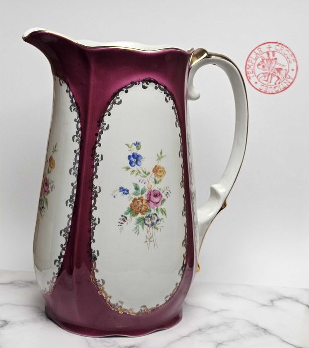 Piękny stary duży porcelanowy dzban - Ćmielów porcelana lata 70-te