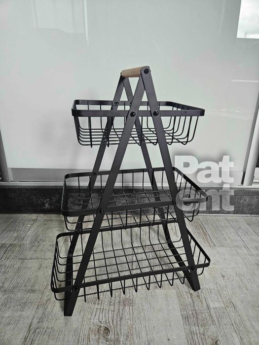 Stojak z koszykami na owoce warzywa do kuchni akcesoria 3 poziomy