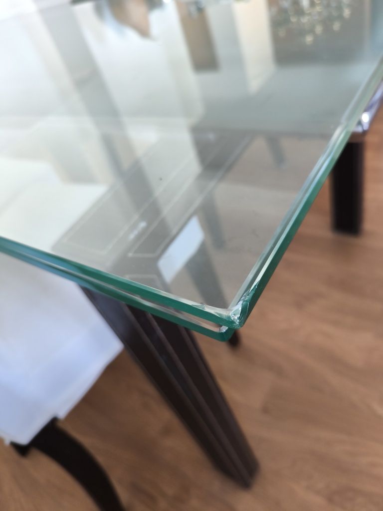 Mesa vidro extensível