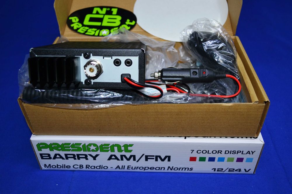 CB Radio PRESIDENT BARRY ASC 12/24V - NOWE - Oryginał -