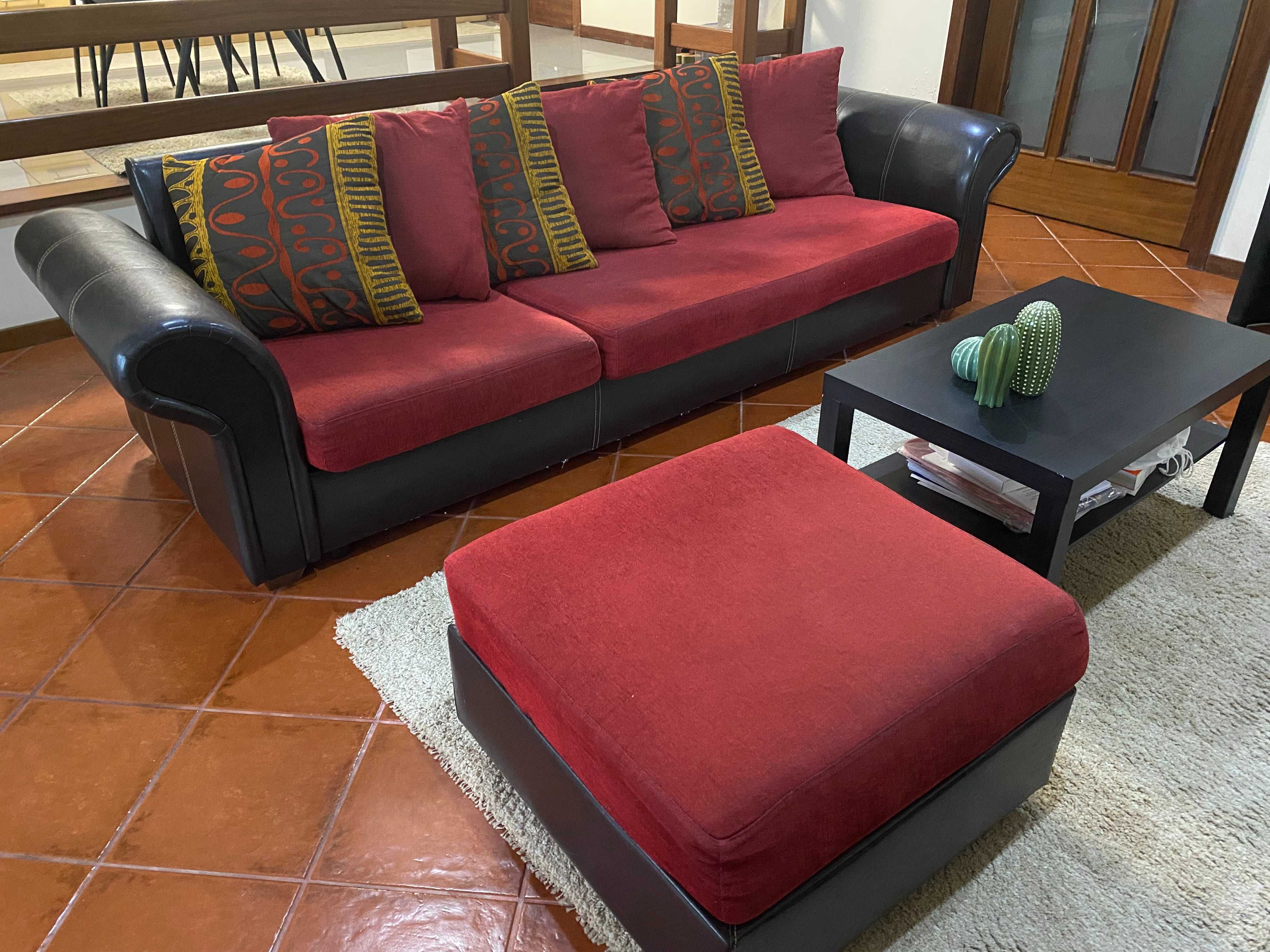 Sofá Chaise Longue Reversível com almofadas