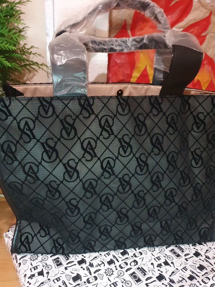 Сумка шопер Вікторія Сікрет Victorias Secret Logo Mesh Tote