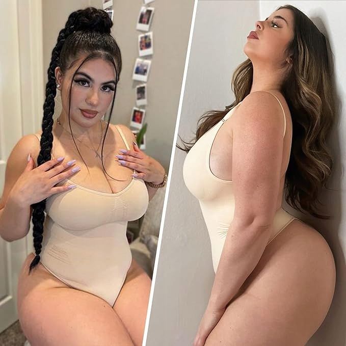 YIANNA Body Modelujące dla Kobiet z Mocnym Wycięciem na Plecach XXL