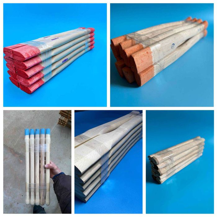 Дерев’яні держаки для лопати, грабель, сапи — гурт/роздріб