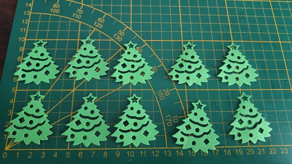 Scrabki zielone choinki