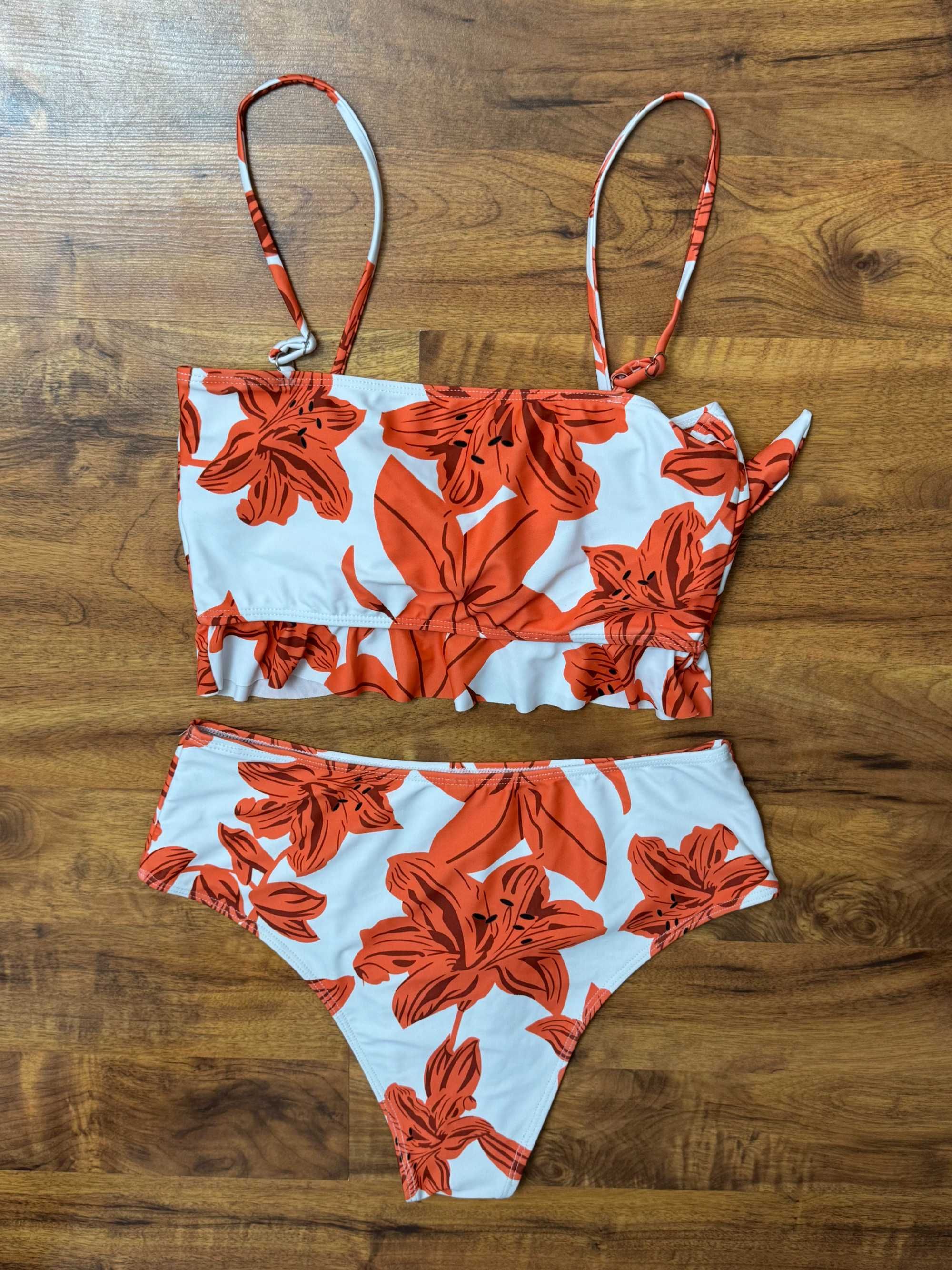Strój kąpielowy dwuczęściowy bikini strój wysoki stan high Shein M 38
