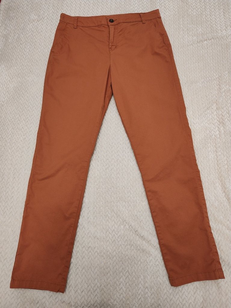 Spodnie bawełniane rude C&A