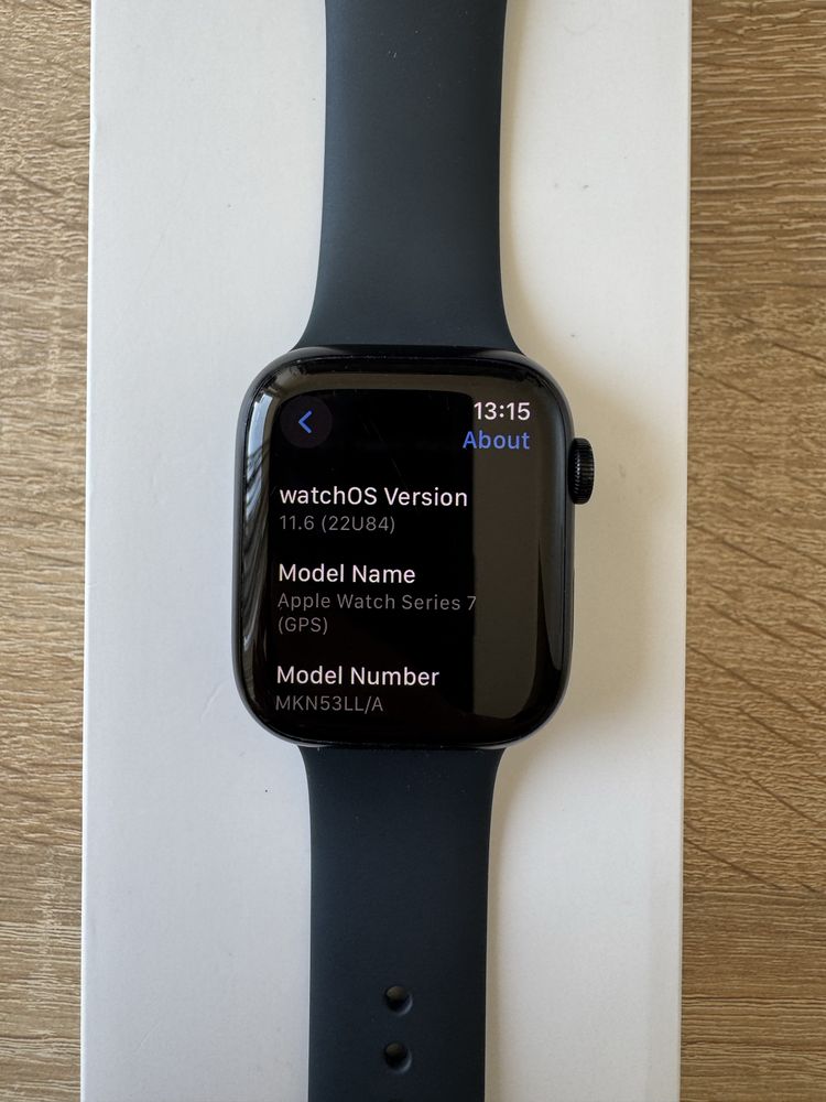 Apple Watch Series 7, 45 мм, Midnight Aluminum Case