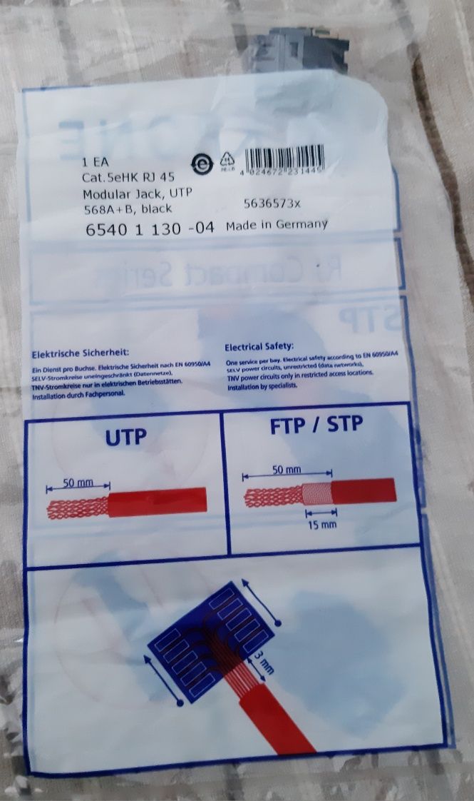 Adpatador Krone RJK RJ45