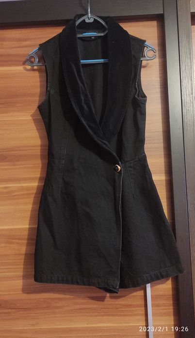 Kombinezon jeans River Island smokingowy