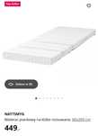 IKEA NATTSMYG Materac piankowy dla dzieci na łóżko rozsuwane 80x200 cm