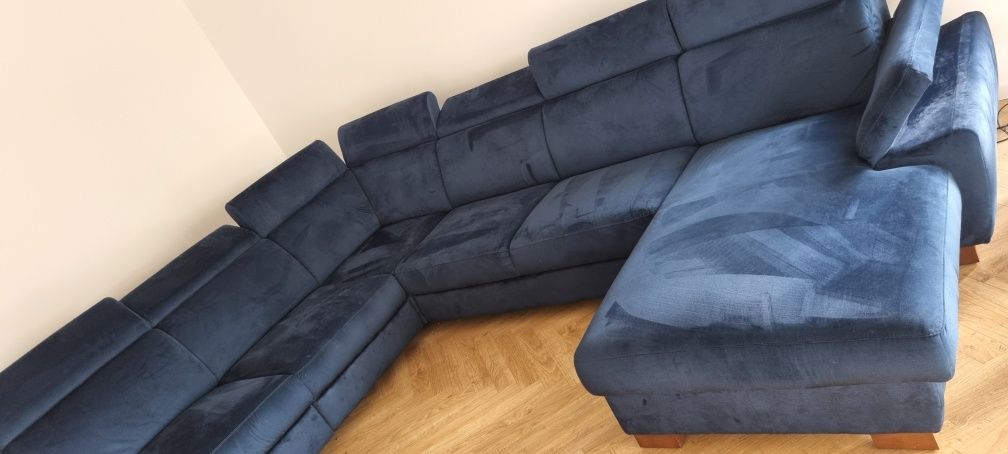 Narożnik Timo U granatowy monolith Des Sofa Line Agata meble