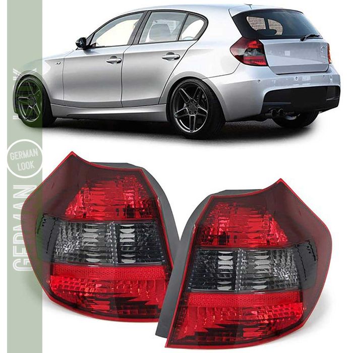 Farolins traseiros vermelho e preto para BMW Série 1 E81 E87 04 a 07