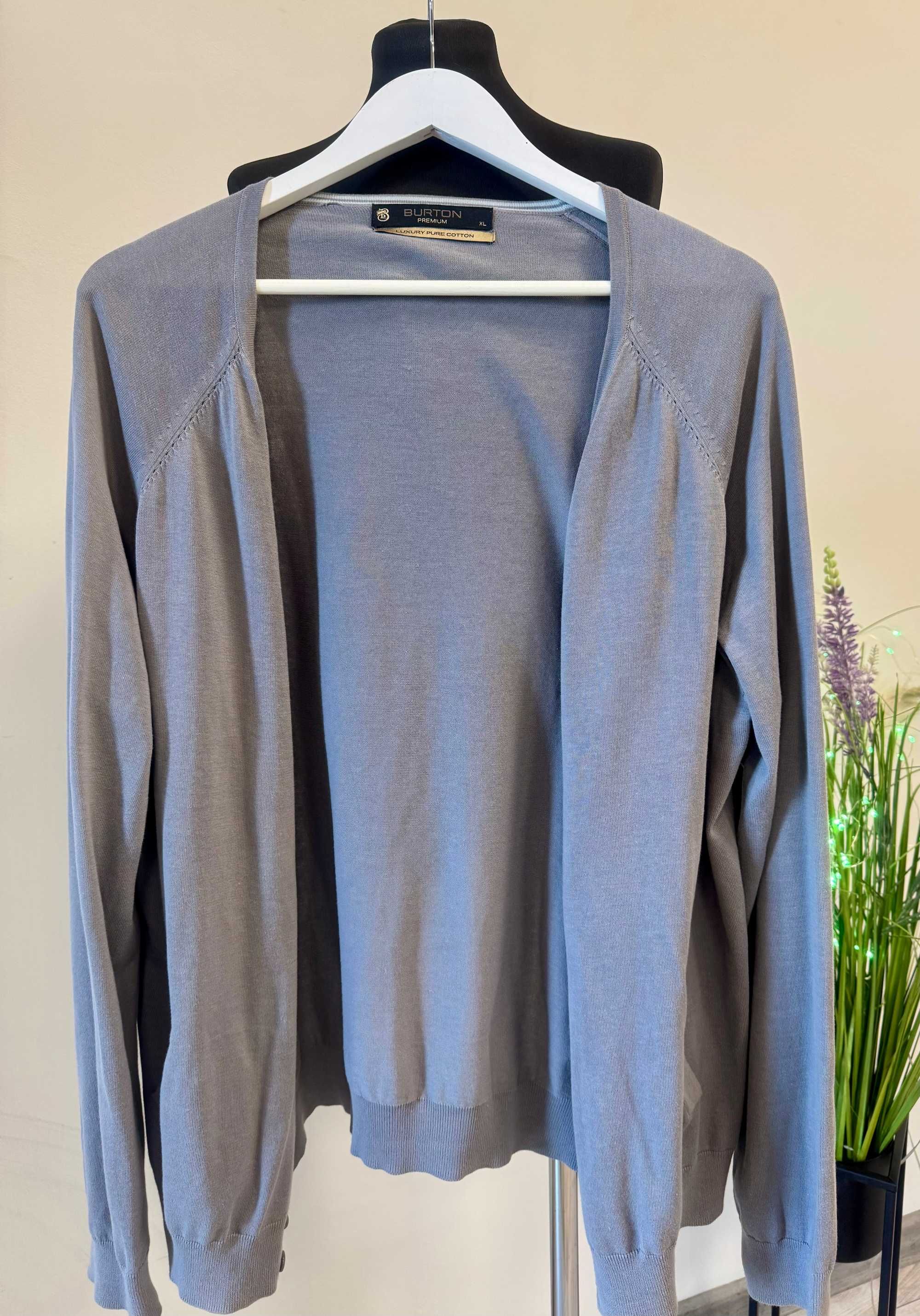 Piękny Kardigan Męski/ Oryginalny "BURTON"/ 100% Bawełna Premium