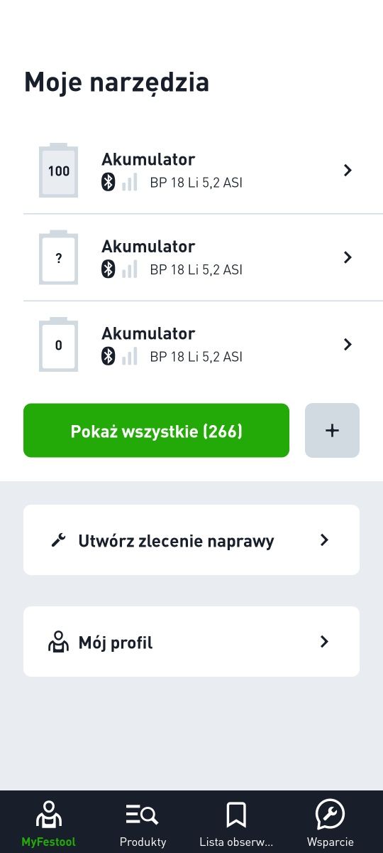 Akumulator Li-Ion Festool Li ASI 18 V 5,2 Ah Gw m-c