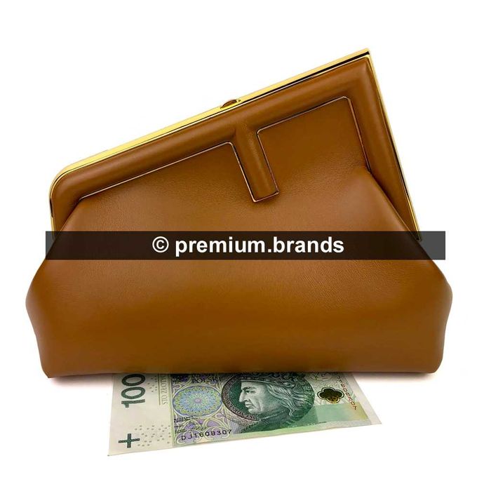 Torebka Fendi First karmelowa skóra
