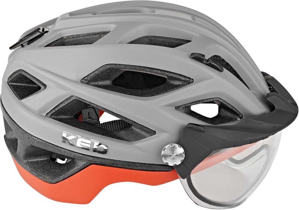 WYPRZEDAŻ Kask rower KED Covis Photocromatic Kask, grey/red matte "L"