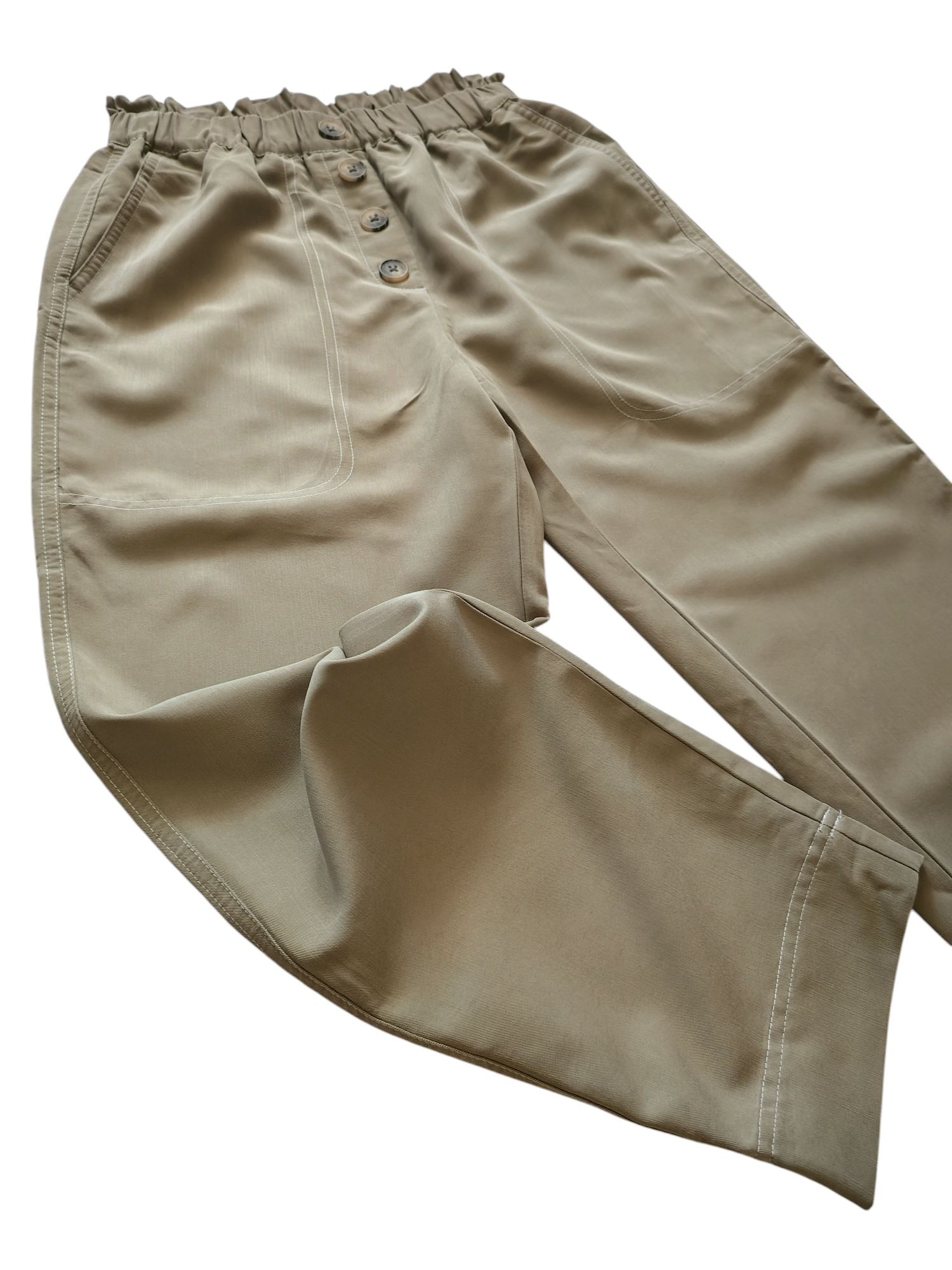 Damskie chinosy oliwkowe Zara XS