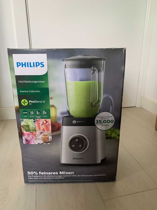 Liquidificador PHILIPS HR3652/00 (1400 W - 2 L - Inox) Nova.