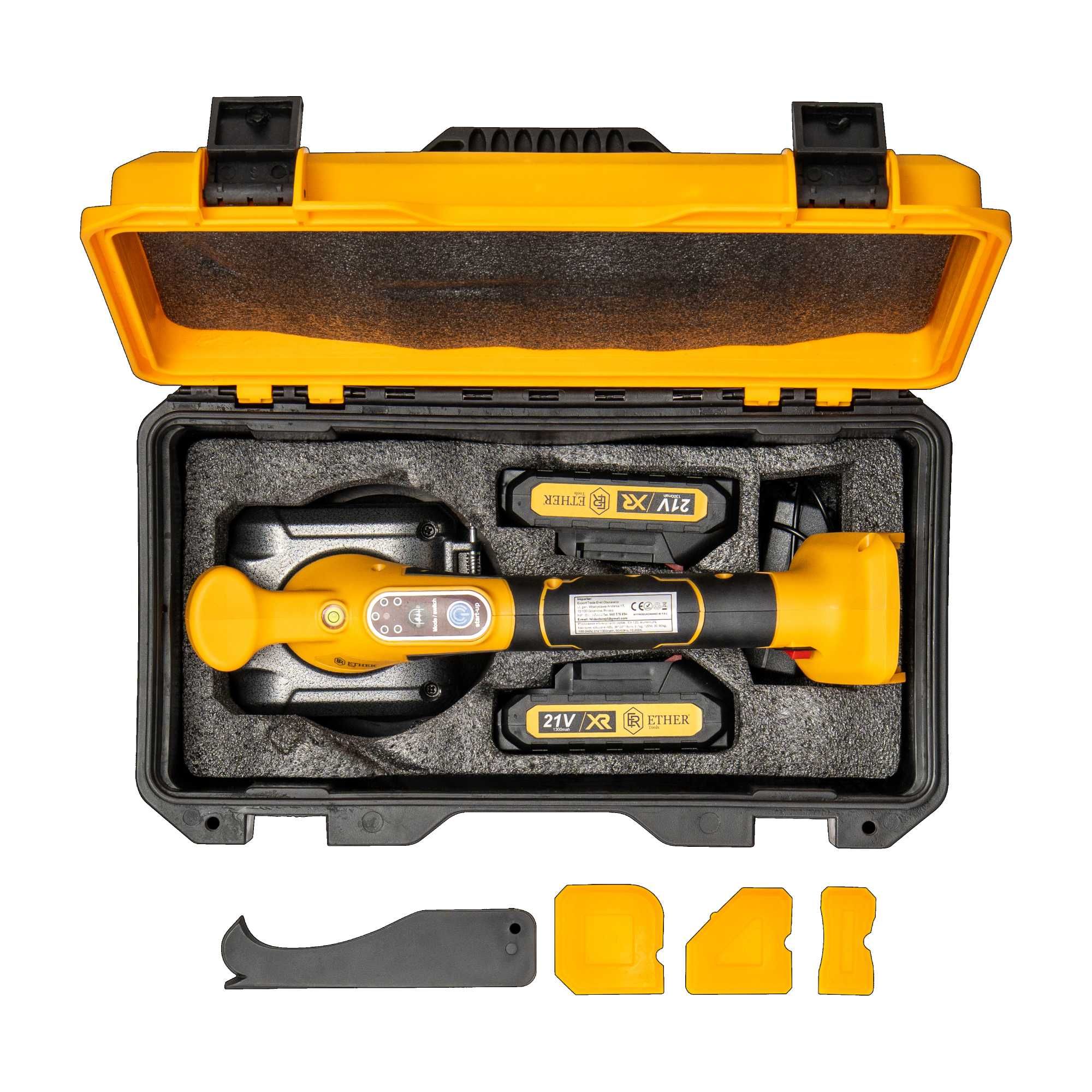 PRZYSSAWKA WIBRACYJNA do układania płytek Zestaw PRO 2xAKU 21V +GRATIS