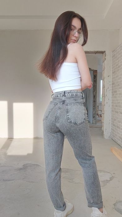 Джинси Mom's, сірі