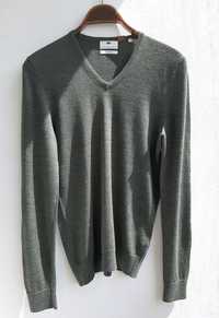 Lekki sweter 100% wełny merynosowej merino melanż r.XS