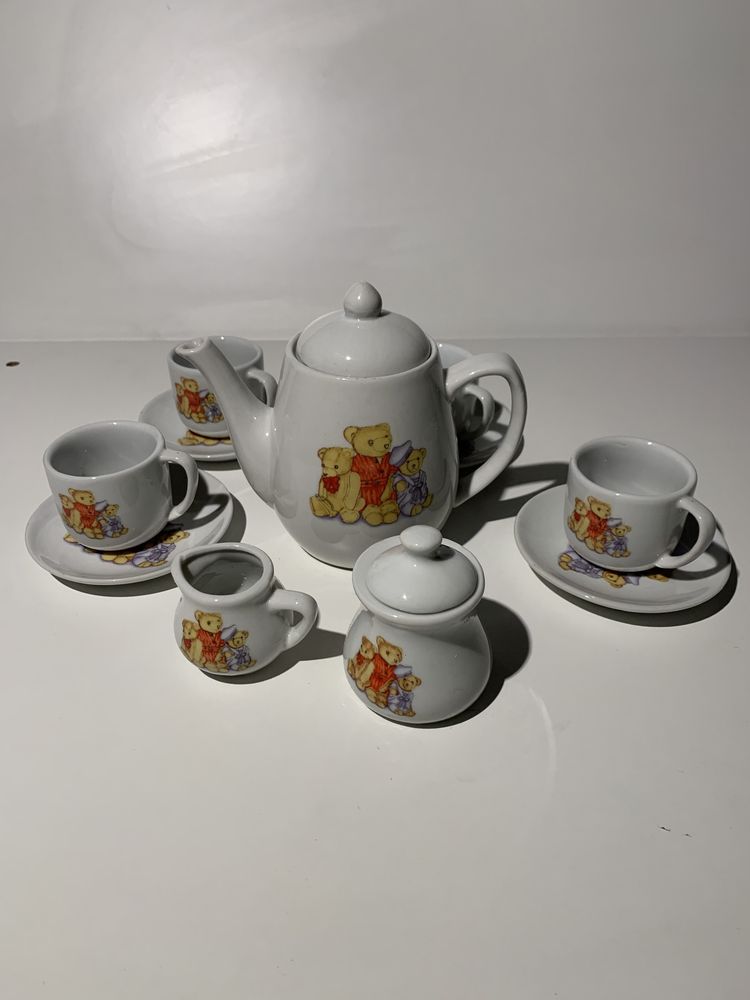 Conjunto de chá em porcelana