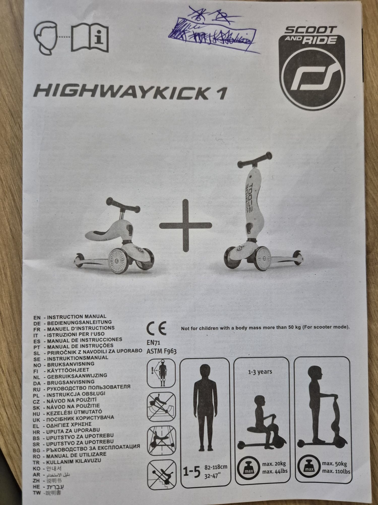 Scoot & Ride Highwaykick 1 Jeździk i Hulajnoga 2w1