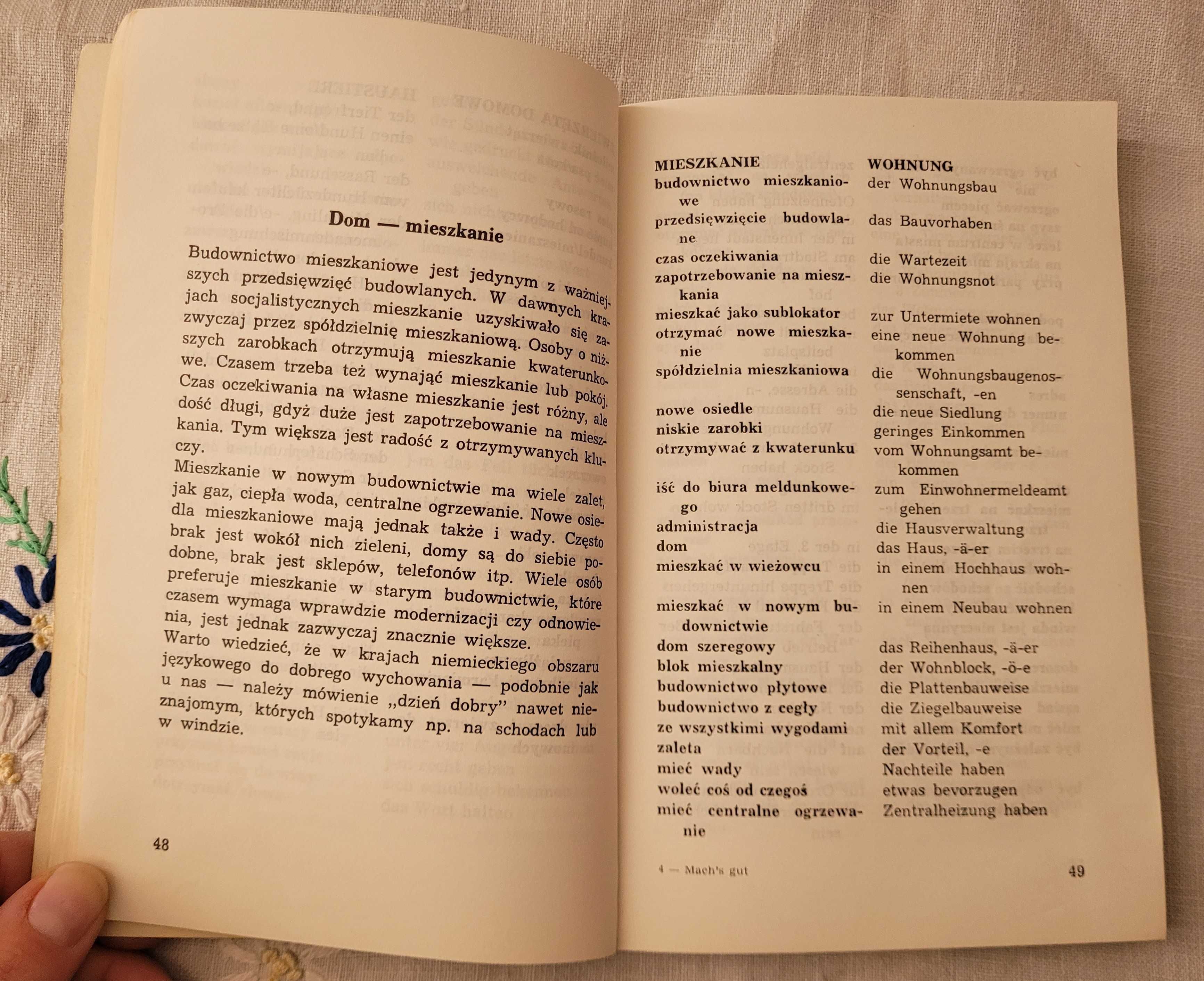 Mach's gut! Słowniczek tematyczny języka niemieckiego E. Zawadzka 1991