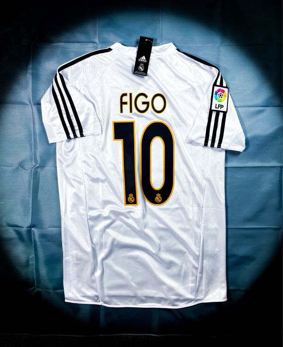 (M) Figo #10 Real Madryt Biała Retro Jersey Koszulka La Liga 2004/05